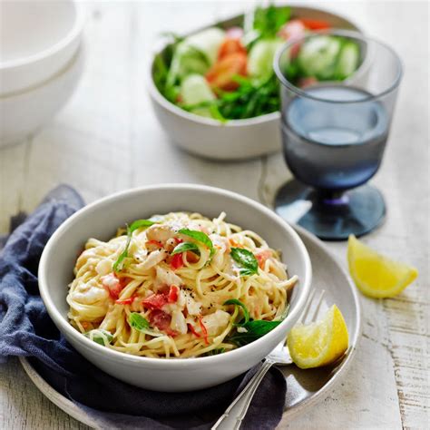 Crab And Angel Hair Pasta Healthy Recipe Ww Australia