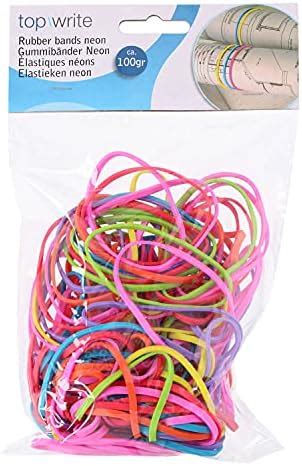 130 TLG Neon Bunt Gummibänder Gummiringe Gummiband Haushaltsgummis Set