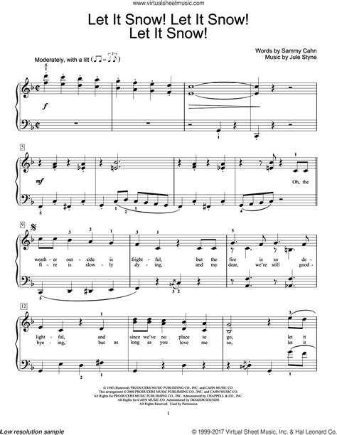 Let It Snow Let It Snow Let It Snow Arr Carolyn C Setliff Sheet Music For Piano Solo