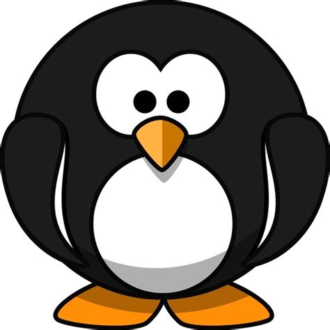 Cute round cartoon penguin Free vector in Open office drawing svg ( .svg ) vector illustration ...