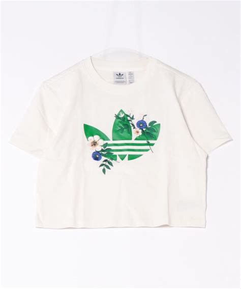 Adidas（アディダス）の「adidas アディダス W Floral Crop Tee ショートスリーブ Is3870