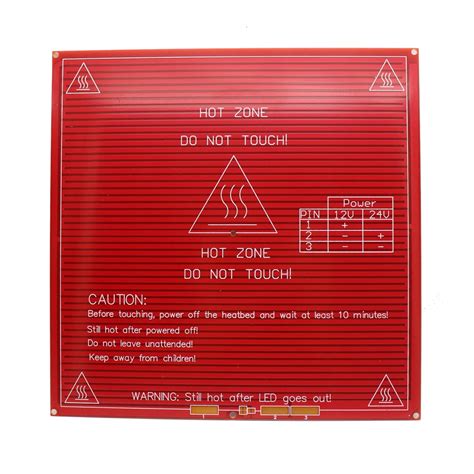 Upgraded MK B Heated Bed PCB Parts Heatbed Dual V V Red MK B Hot HotBed D Printers Part