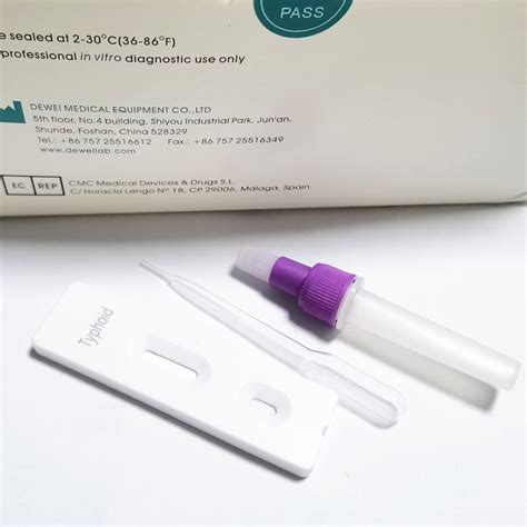 Ce Iso Typhoid Fever Diagnostic Kit Rapid Test China In Vitro