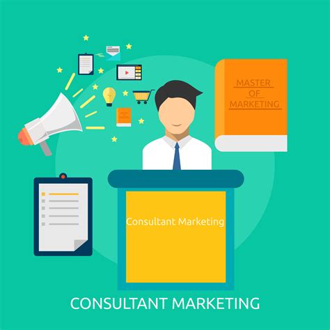 Consultant Marketing Conceptual Illustration Design Vector Art