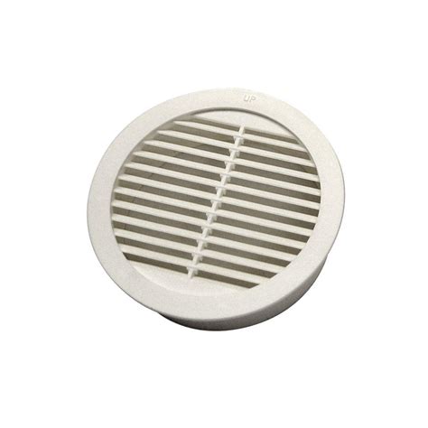 Master Flow 4 In Resin Circular Mini Wall Louver Soffit Vent In White 4 Pack Rlsc4 The Home