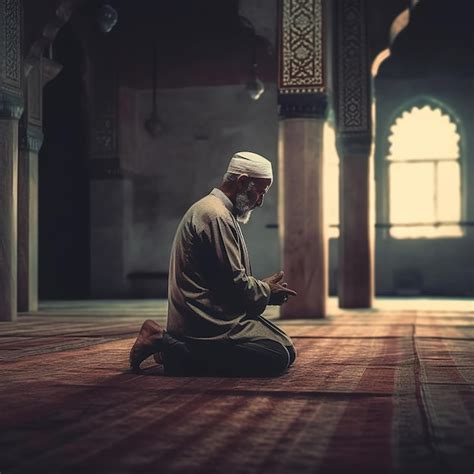 Premium Ai Image Muslim Praying