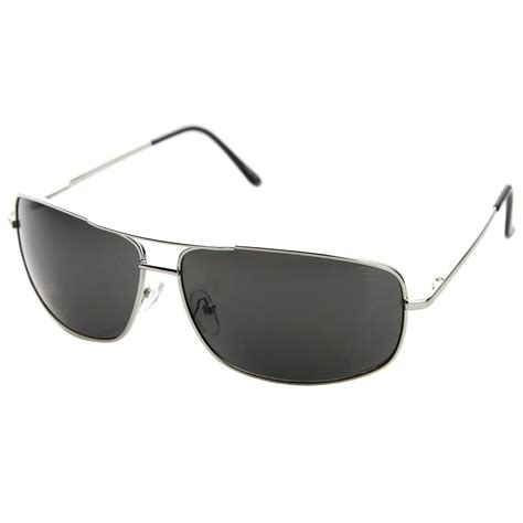 Mens Metal Aviator Sunglasses With Uv400 Protected Composite Lens