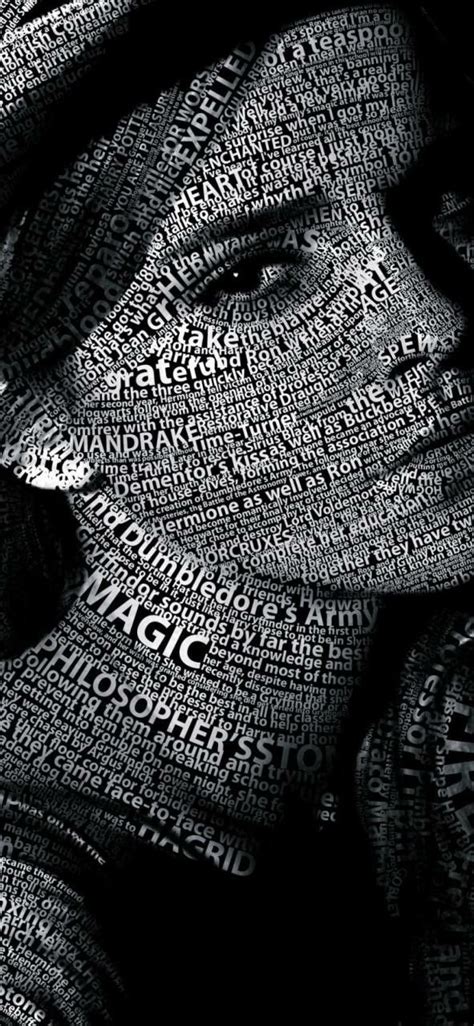 Emma Watson Typographic Poster Typographic Portrait Art Drawings