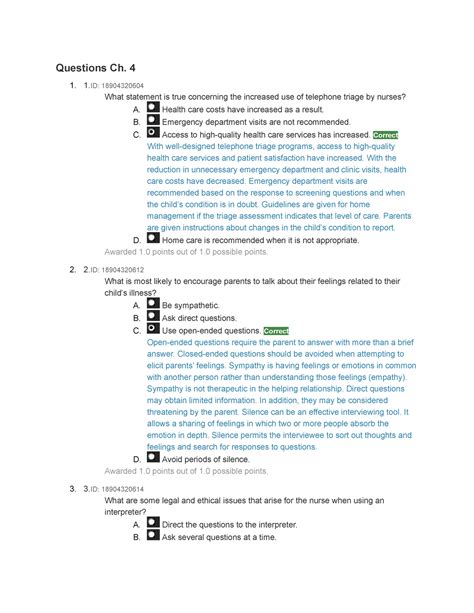 Ped Practice Questions For Exam 1 Ch 4 9 Questions Ch 4 1 1