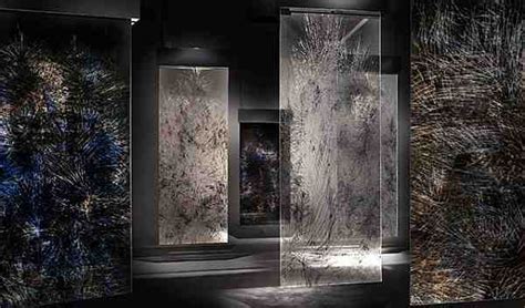 Engraved Plexiglass AudioVisual Art Installation - SLABS - Feonic Invisible Speaker Technology