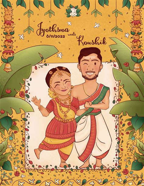 Tamil Iyer Bride And Groom Indian Wedding Invitation Behance