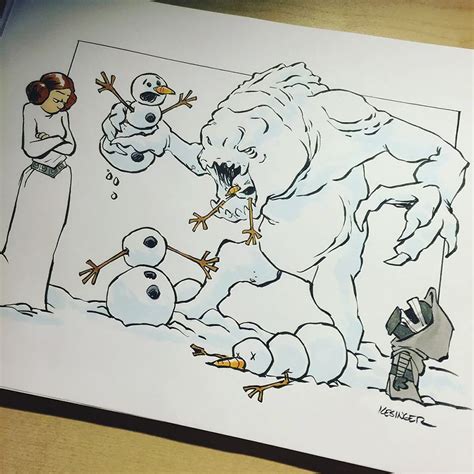 Disney Illustrator Combines Star Wars And Calvin And Hobbes And The