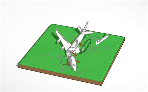 3d Design 747 Plane Crash Tinkercad