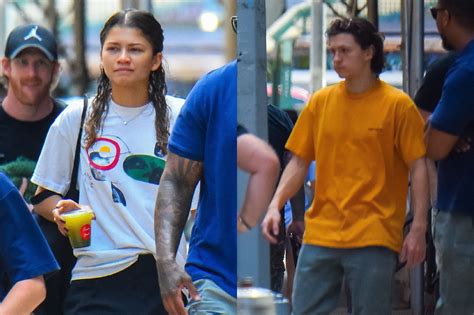 Zendaya Tom Holland Spotted Together In Rare Sighting In Nyc Photo 4792532 Tom Holland Zendaya