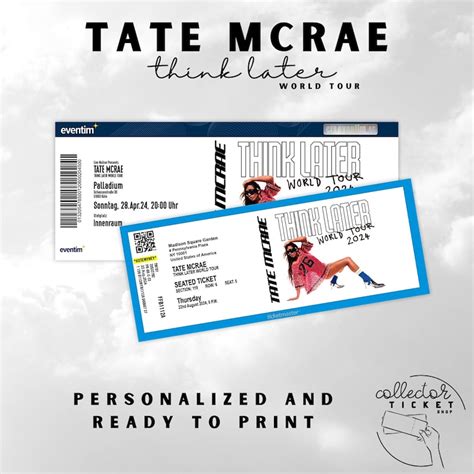 Printable Custom Tate Mcrae Think Later World Tour Etsy Australia