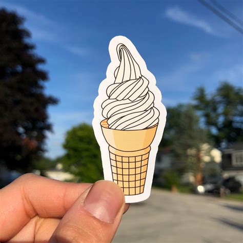 Maple Creemee Sticker Ice Cream Cone Soft Serve Decal Etsy