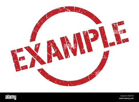 Example Red Round Stamp Stock Vector Image And Art Alamy