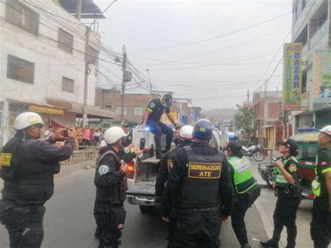 En Ate Escuadr N Motorizado De Serenazgo Con Apoyo De La Pnp Capturan