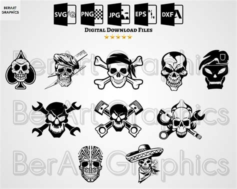 Skeleton Skull Svg Bundle Skull Svg Skull Cricut Svg Skull Cut Files