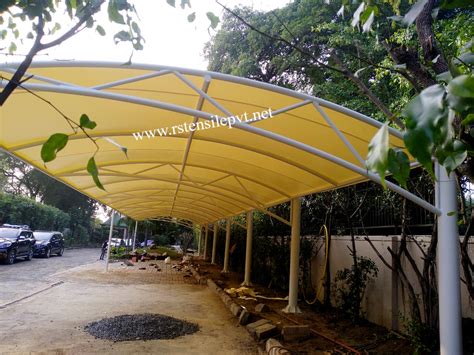 White PVC Sun Shade Tensile Structure For Outdoor At Rs 385 Sq Ft In