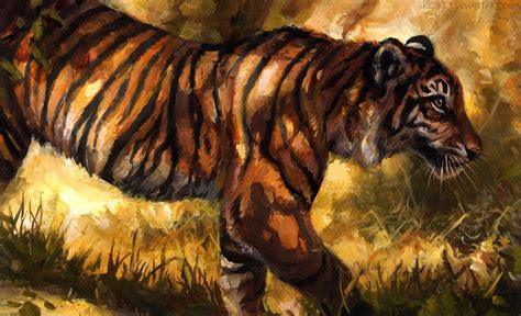 Big Cats Tigers Painting Art Hd Wallpaper