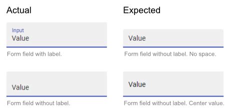 Feat Mat Form Field Remove The Label Spacing Or The Center Value If