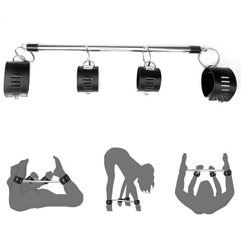 Handcuffs Ankle Cuff Set Bondage Spreader Bar Open Leg Wrist Spreader