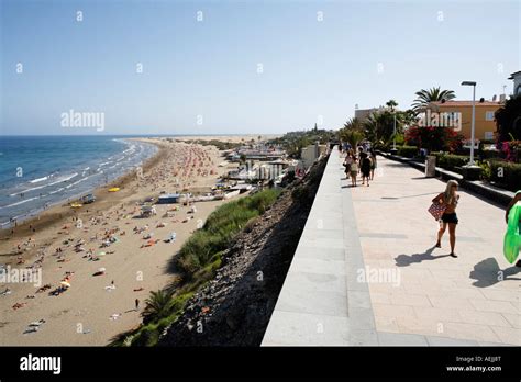 Promenade Playa Del Ingles Costa Canaria Gran Canaria Spanien