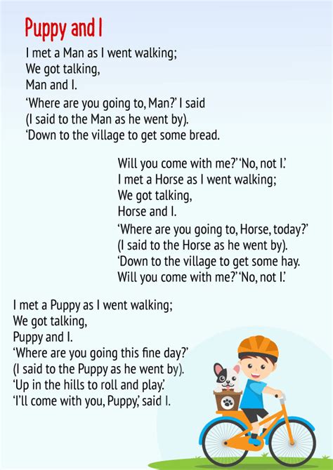 Puppy And I Poem For Class 3 With Summary And Free PDF Inside