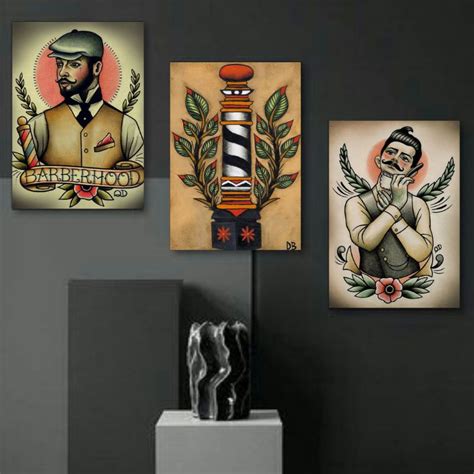 Jual Gps Hiasan Dinding Walldecor Barbershop Vintage Poster Kayu