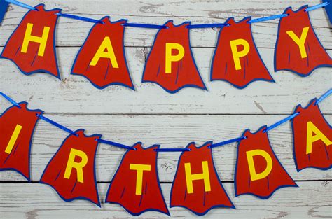 Superman Birthday Banner Superman Party Superman Birthday | Etsy