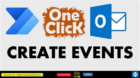 How To Create Events In Outlook Using Power Automate By Taik18 Youtube