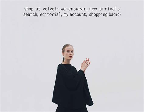 Shop at Velvet website on Behance