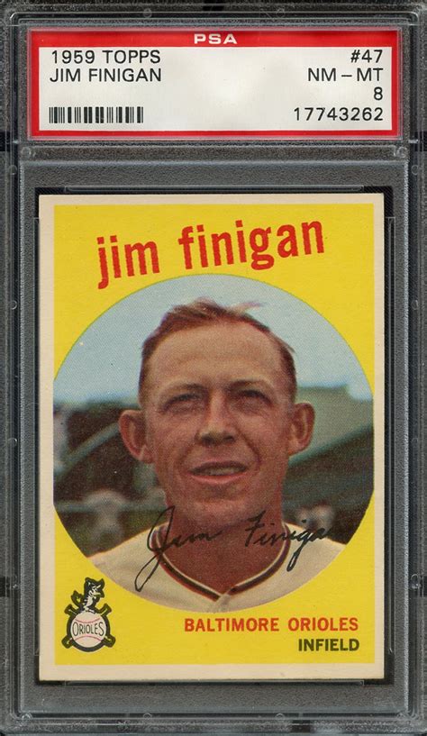 Lot Detail Topps Jim Finigan Psa Nm Mt