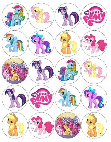 My Little Pony Cupcake Toppers Printable - Printable Word Searches