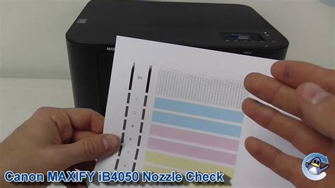 Canon Maxify Ib4050 How To Print A Nozzle Check Test Page Youtube