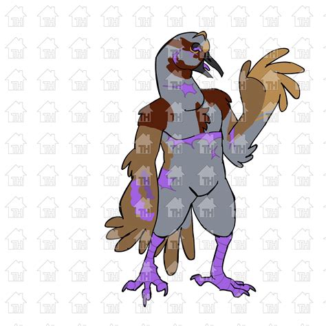 Weird Purple Bird On Toyhouse