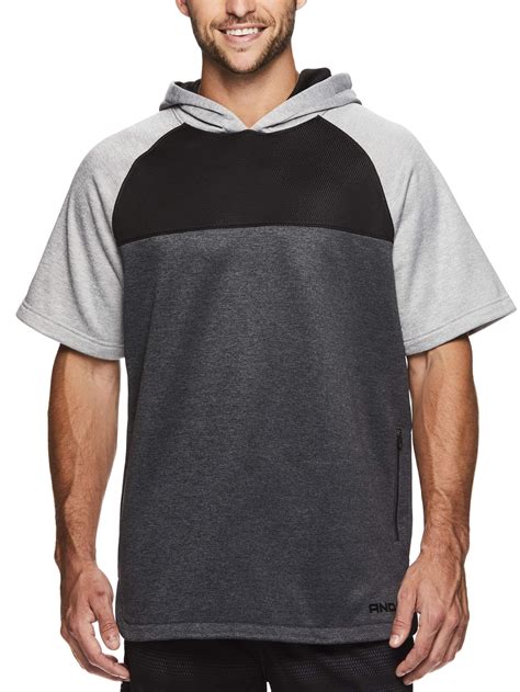 And1 Big Men S Fleece Short Sleeve Hoodie