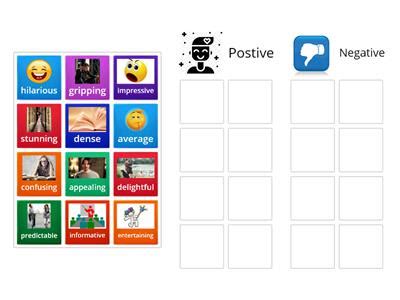 Negative positive adjectives Recursos didácticos