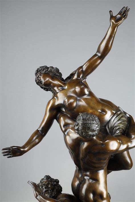 Very Large Bronze Abduction Of A Sabine Woman After Giambologna 19th