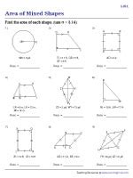 Area Of 2D Shapes Mixed Worksheets Worksheets Library