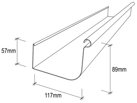 Stramit Hi Front Quad 115 Gutter Colorbond Online Roofing Australia