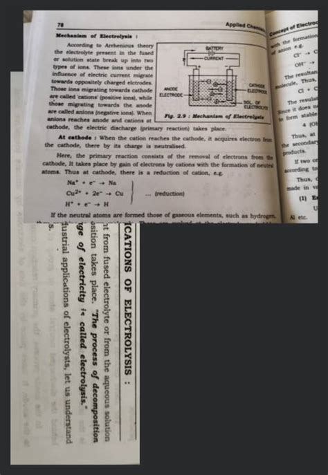 213 Industrial Applications Of Electrolysis On Passing Electric Curren