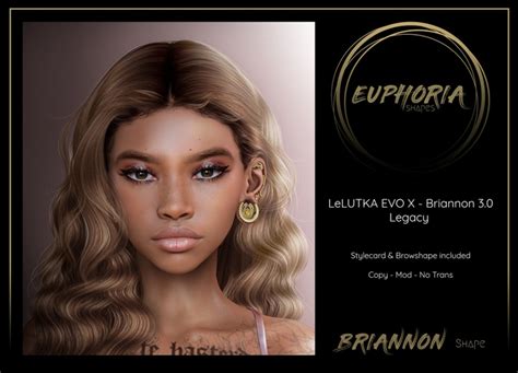 Second Life Marketplace Euphoria Shapes Briannon Shape Lelutka Briannon 30