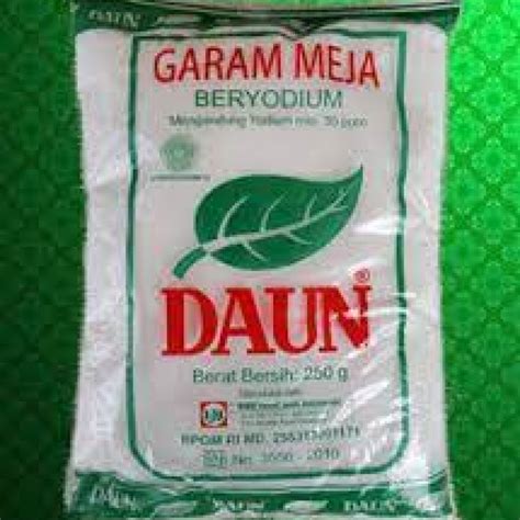 Garam Meja Cap Daun Kemasan 250 Gr