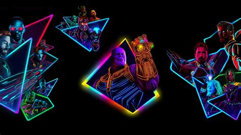 Neon Light Avengers Wallpapers Wallpaper Cave