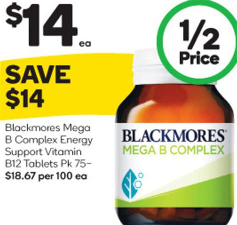 Blackmores Mega B Complex Energy Support Vitamin B Tablets Pk