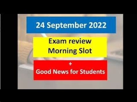 Ielts Exam Review September Morning Slot Answers Good