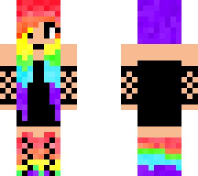 Rainbow Girl | Minecraft Skin