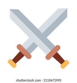 Crossed Swords Icon Vector Emoji Flat Stock Vector (Royalty Free ...